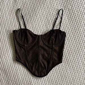 White Fox Cropped Tank Top